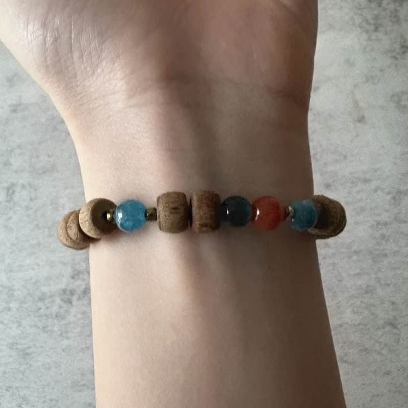 【設計理念_赤子之心】野生尖峰嶺沉香單圈手串8mm