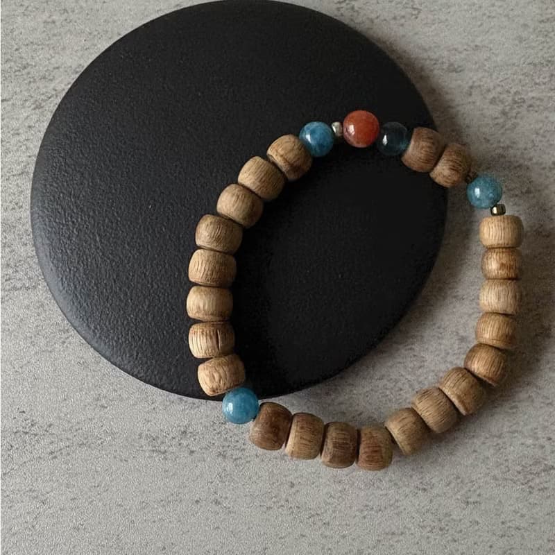 【設計理念_赤子之心】野生尖峰嶺沉香單圈手串8mm