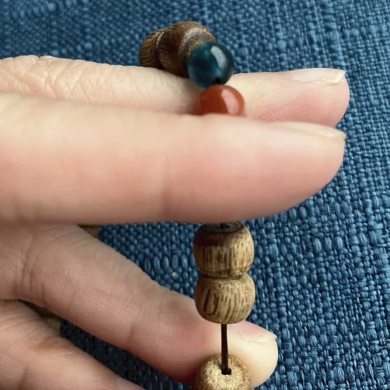 【設計理念_赤子之心】野生尖峰嶺沉香單圈手串8mm