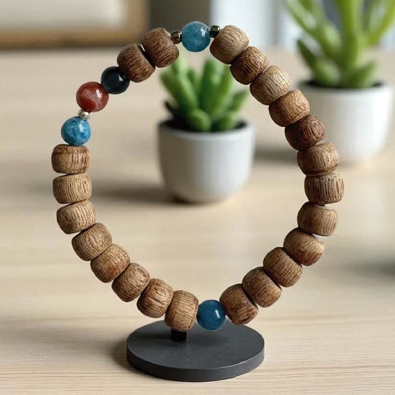 【設計理念_赤子之心】野生尖峰嶺沉香單圈手串8mm