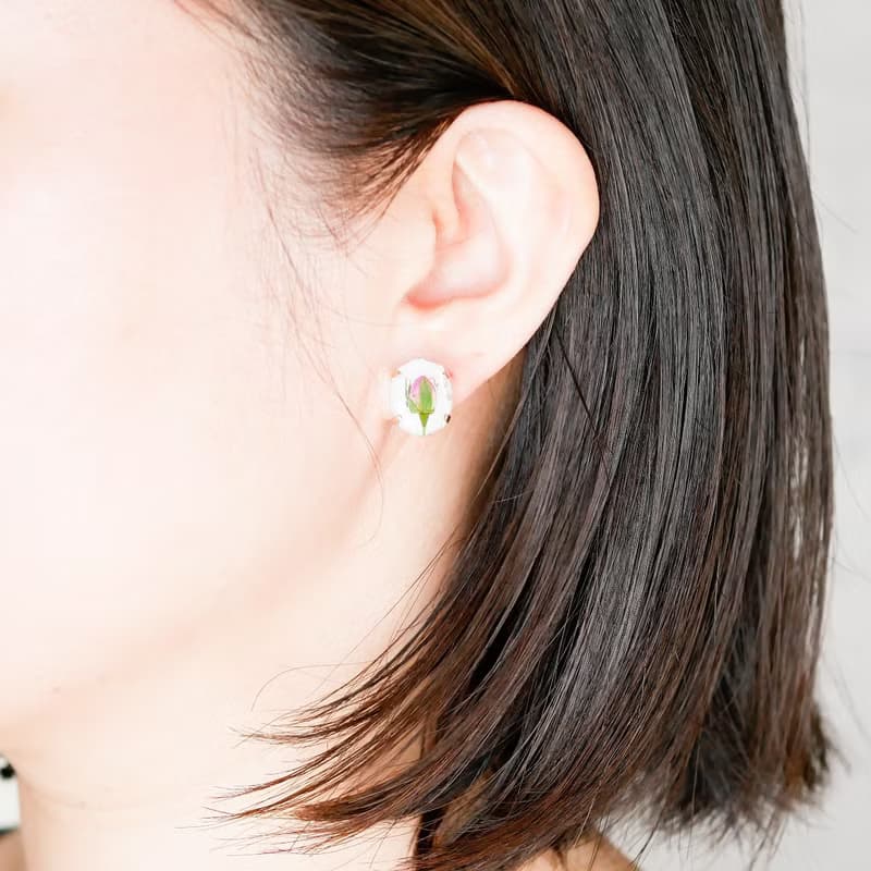 ミニ薔薇　ローズイヤリング