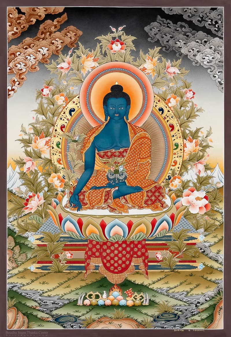 藥師佛唐卡 萬物的醫治者