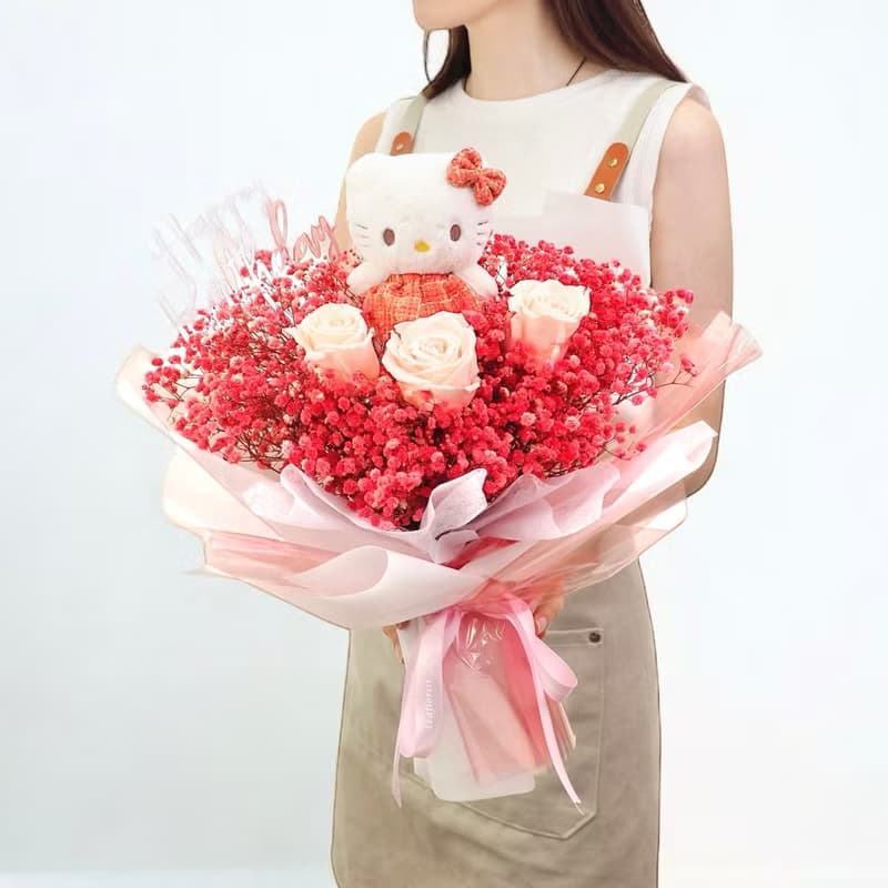 永生花生日花束