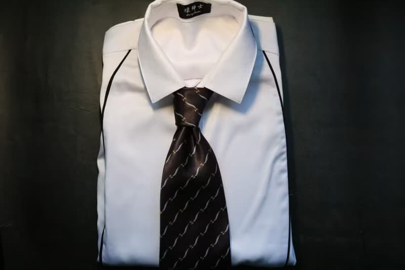 褐色龍鱗鏈紳士領帶復古情懷正裝商務necktie