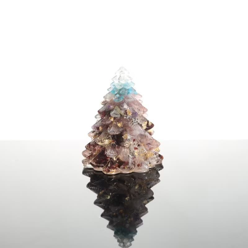 【畢業禮物】粉紅愛戀水晶聖誕樹-大-能量樹寶石樹奧根水晶療癒