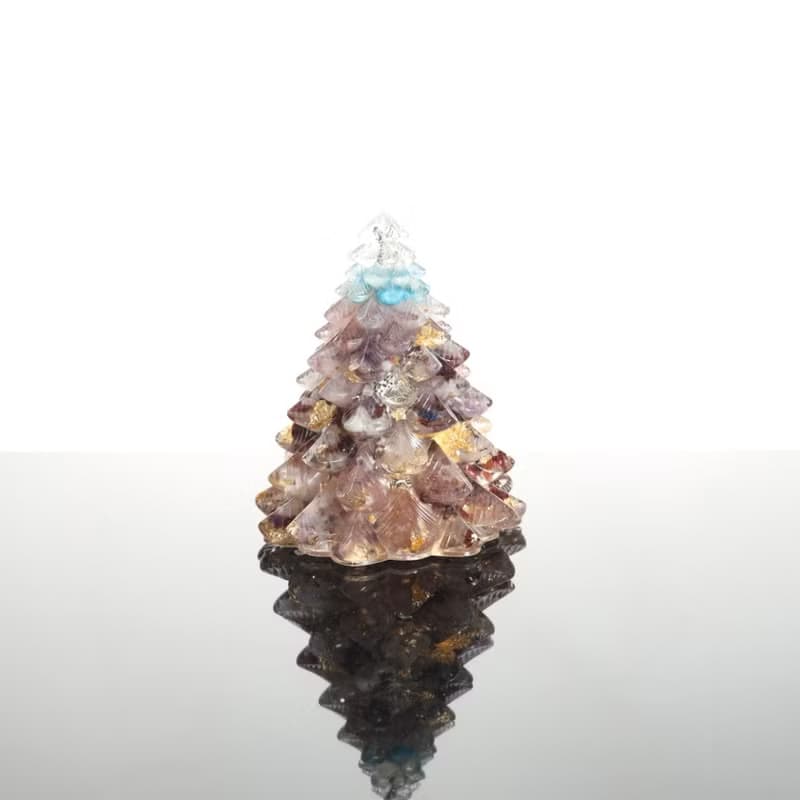 【畢業禮物】粉紅愛戀水晶聖誕樹-大-能量樹寶石樹奧根水晶療癒