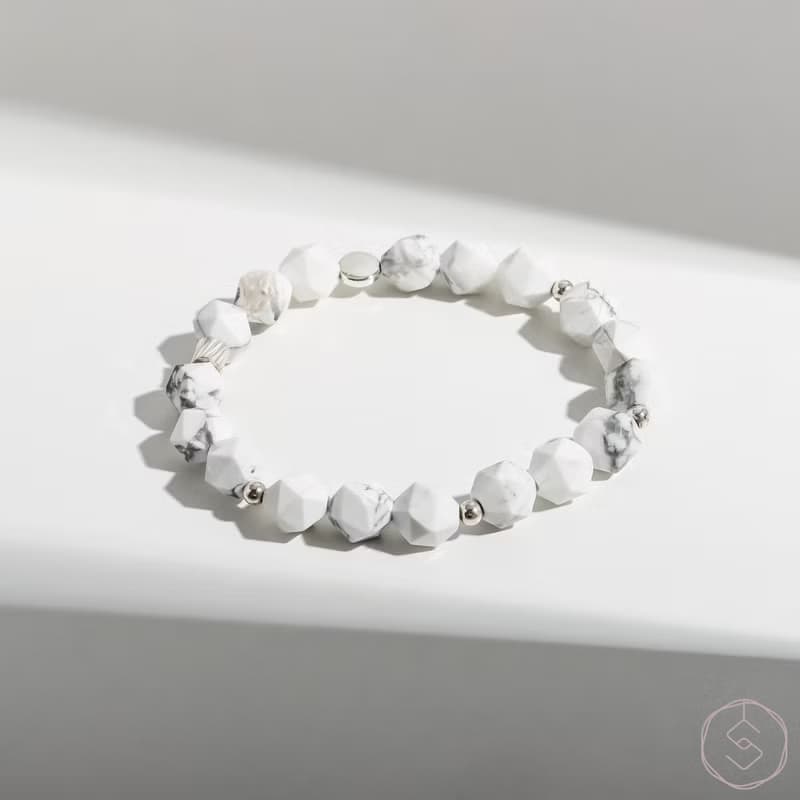 牧羊人 | 白松石 S925純銀 | 天然男款水晶手鍊