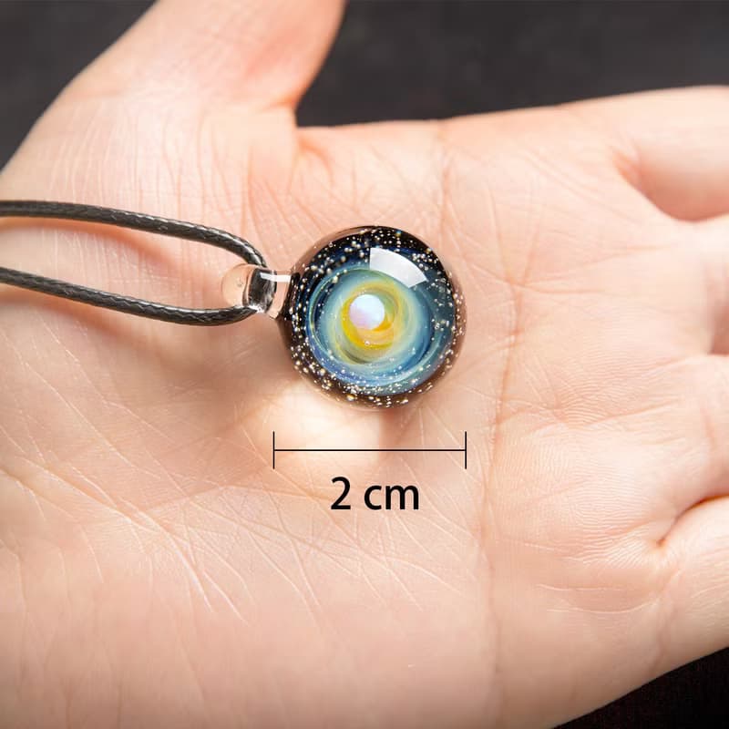 【原創宇宙琉璃項鍊】日本銀河玻璃吊墜聖誕星空送禮生日飾品禮物