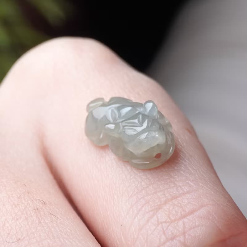 【招財神獸】冰種翡翠小貔貅擺飾 | 天然緬甸玉翡翠A貨 | 送禮