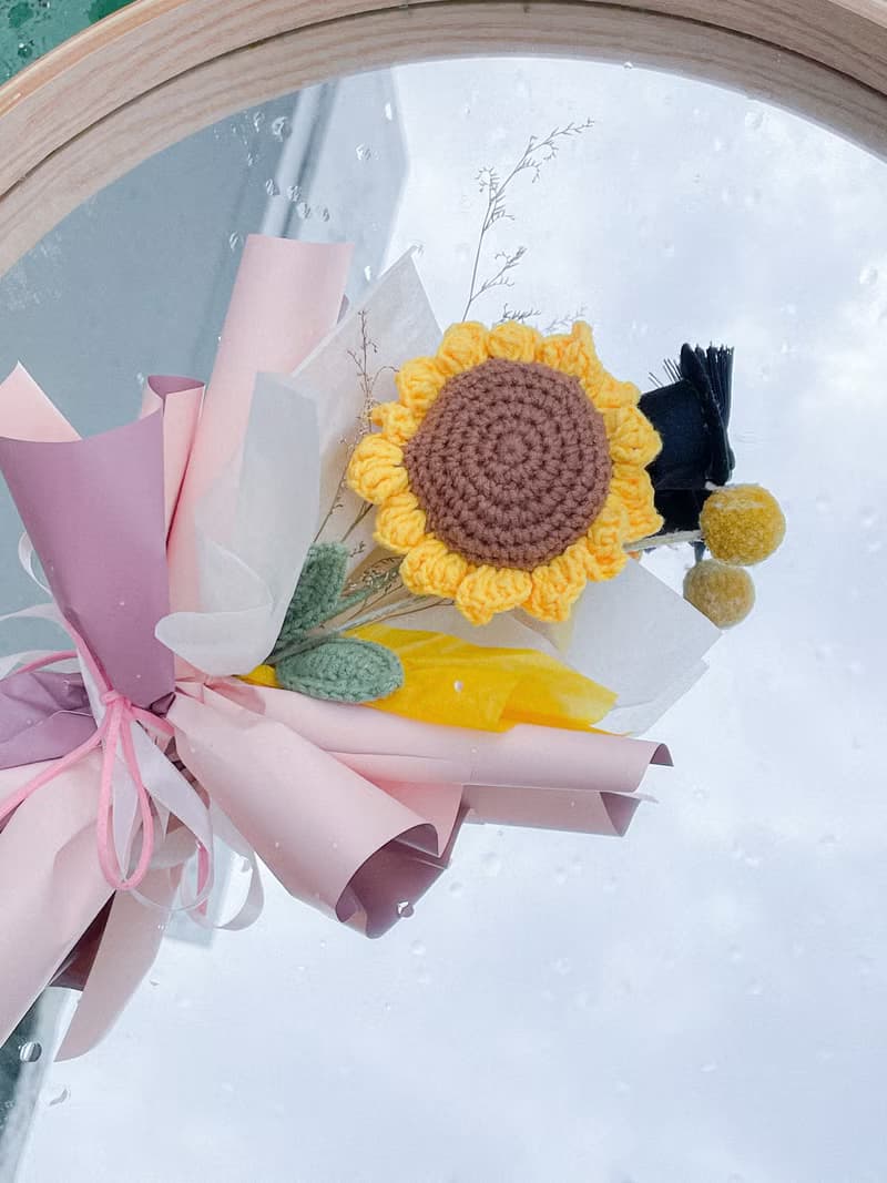 好時光 x 鉤針向日葵花束