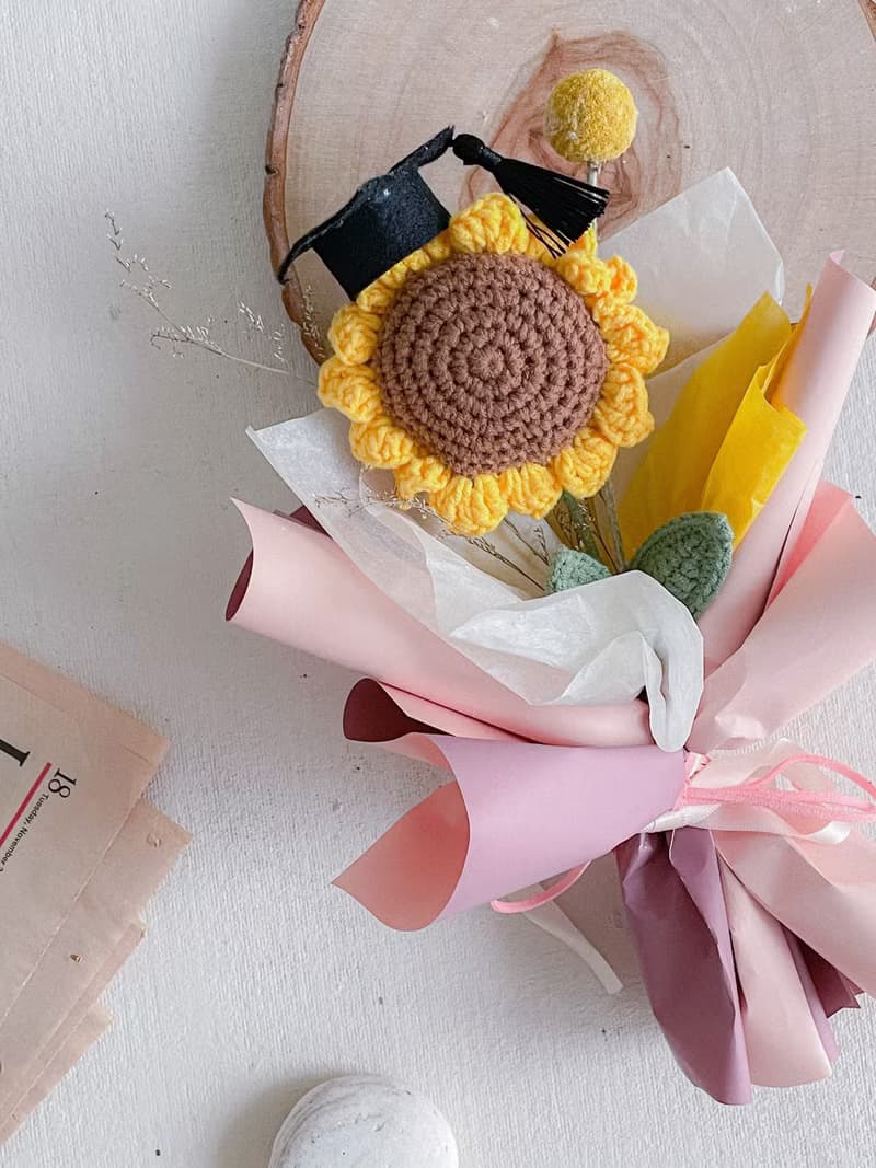 好時光 x 鉤針向日葵花束