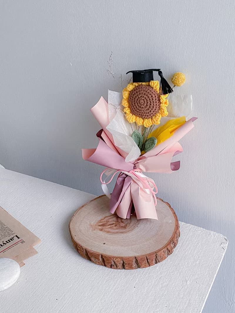 好時光 x 鉤針向日葵花束