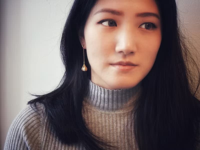 金沙母乳垂墜耳飾-925純銀