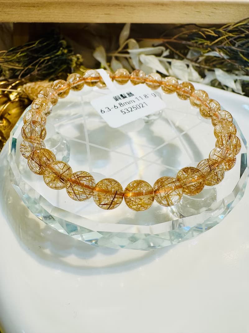 玻璃輕透料金閃閃銅髮6.3-6.8mm11.81g辟邪擋煞逢凶化吉化解濁氣