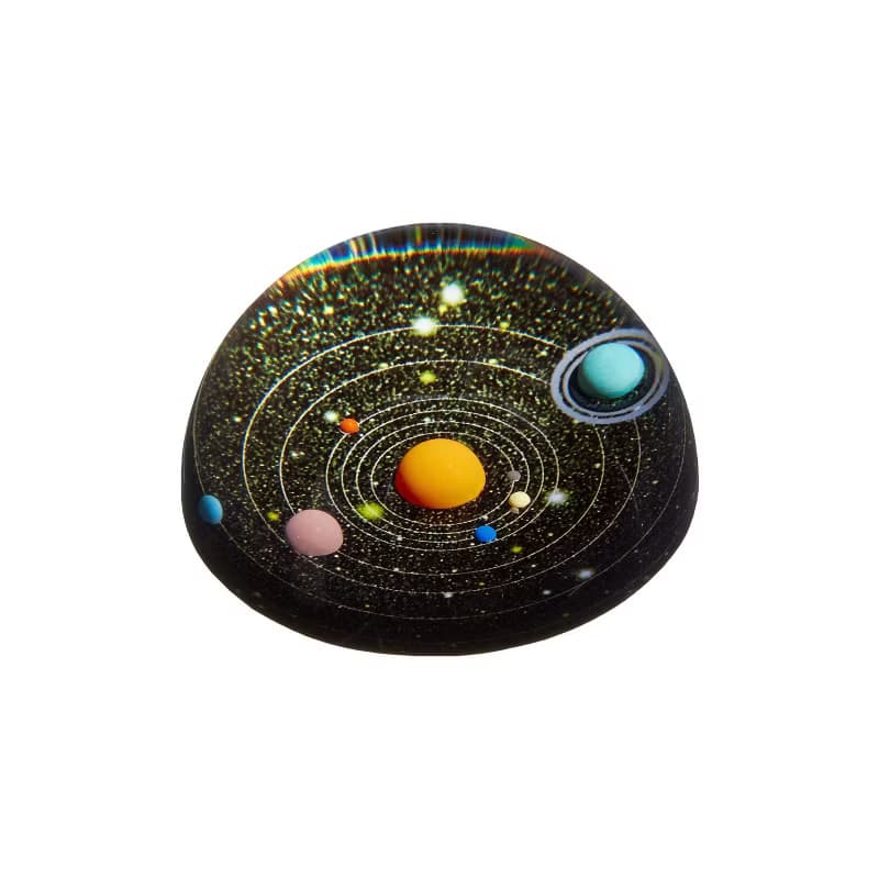 美國 Kikkerland 行星紙鎮 微觀太陽系 星空宇宙玻璃桌面擺件