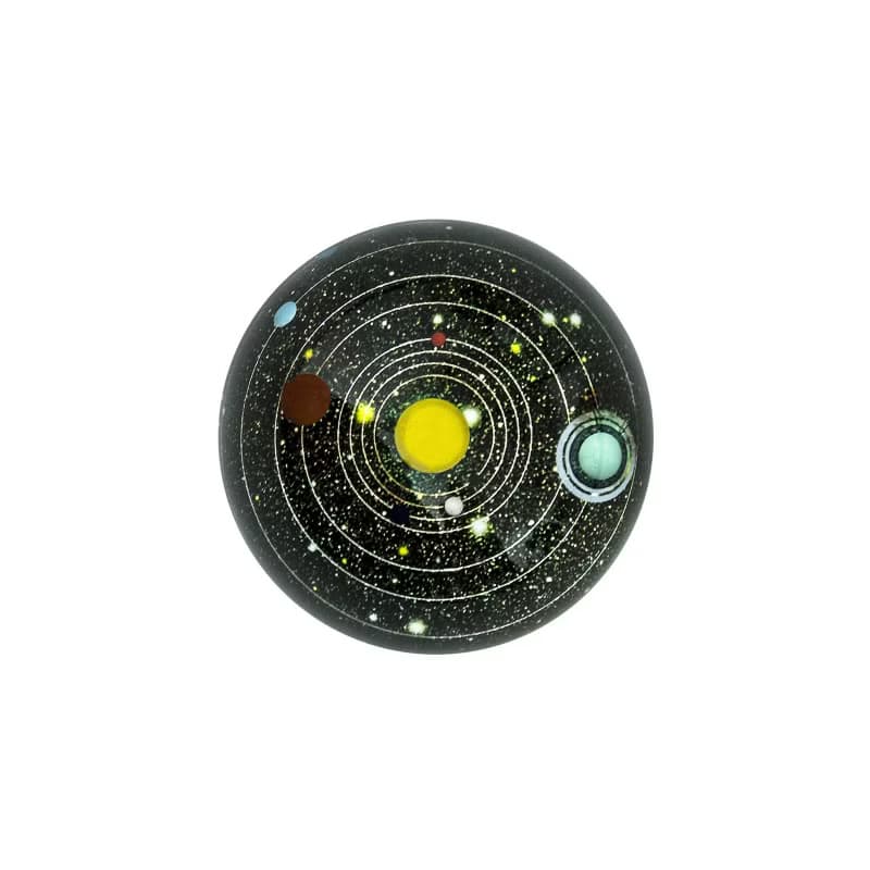 美國 Kikkerland 行星紙鎮 微觀太陽系 星空宇宙玻璃桌面擺件