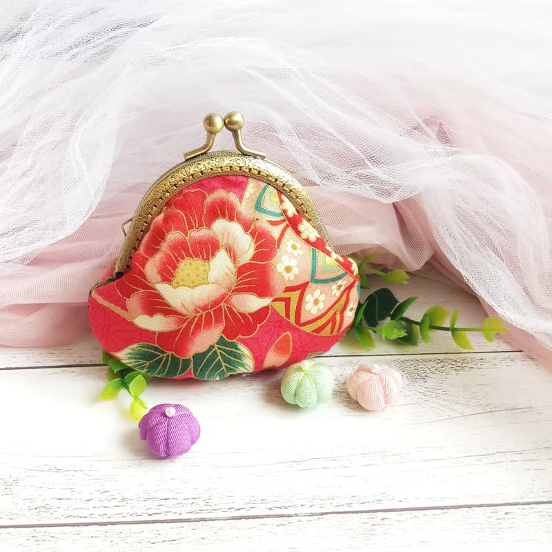 日本和風口金包 零錢包 小收納包  kimono fabric (JS-75)