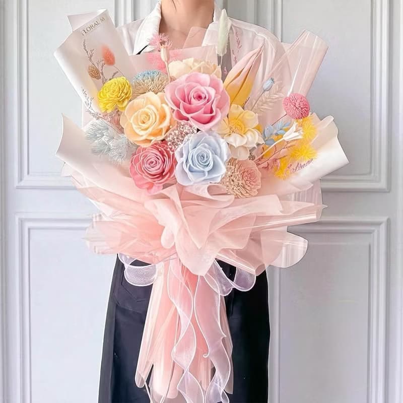 愛麗絲夢幻花園永生花束(贈送5ml香氛油)