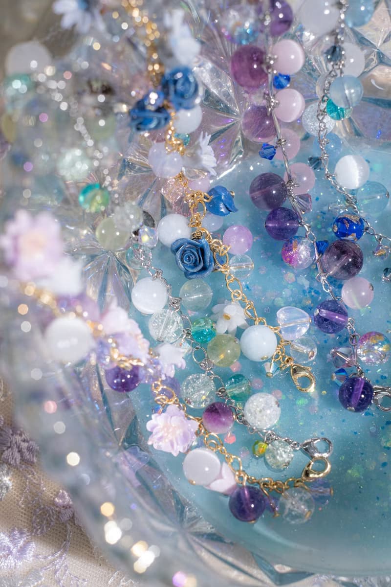 繁花泡泡浴系列水晶手鍊: 藍紋瑪瑙紫水晶