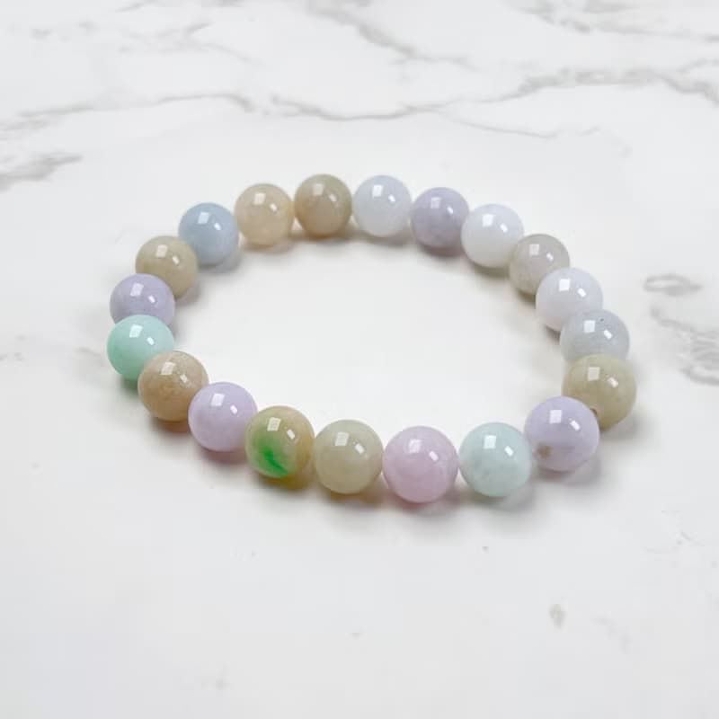 多彩翡翠糖果手珠手鍊 | 天然緬甸玉A貨翡翠 | 送禮