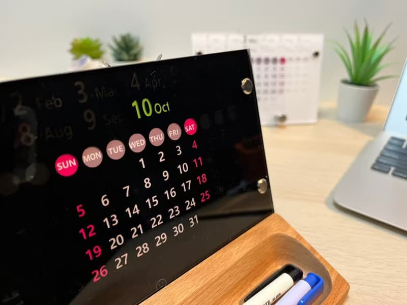 O'day分得出週六日‧萬年桌曆 | 原木盒款 | 桌面擺飾文具