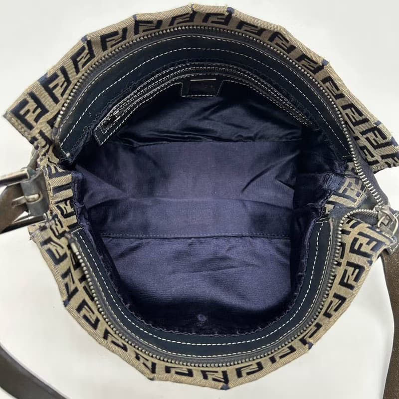 【母親節優惠】中古二手Fendi咖啡色老花皮革包斜揹側背孭手袋