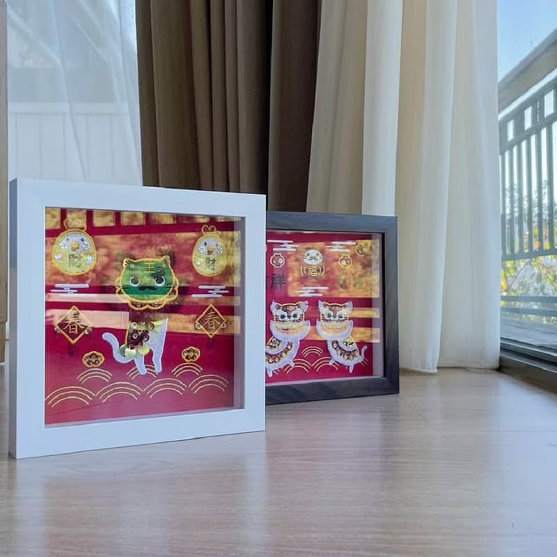 【貓咪龍舟】遊龍祈福 除穢平安 立體刺繡畫