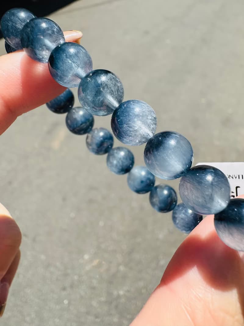 精品稀缺礦半盆藍髮晶8.5mm19.74g平衡情緒啟發智慧創意擺脫負面