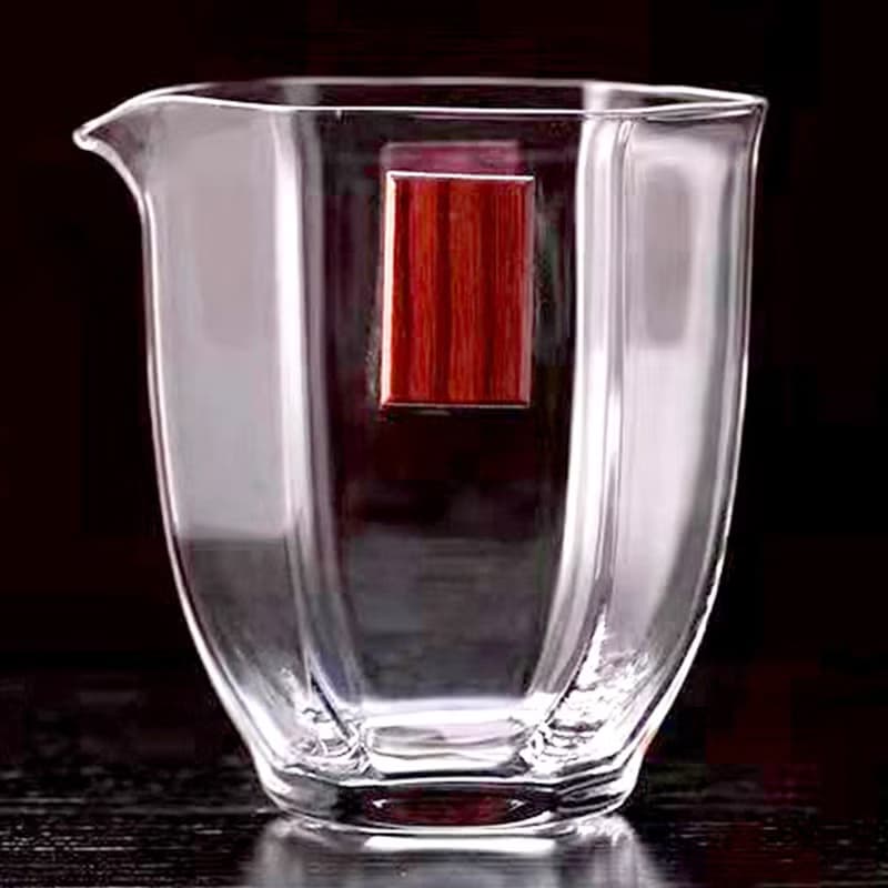 玻璃稜型六角茶海