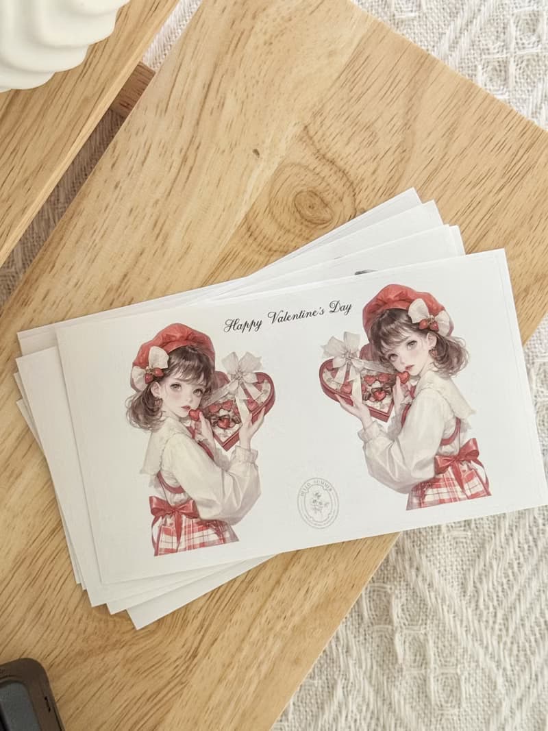 Chocolate girl stickers