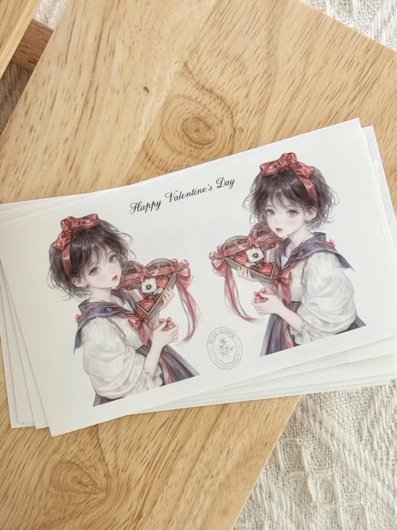 Chocolate girl stickers
