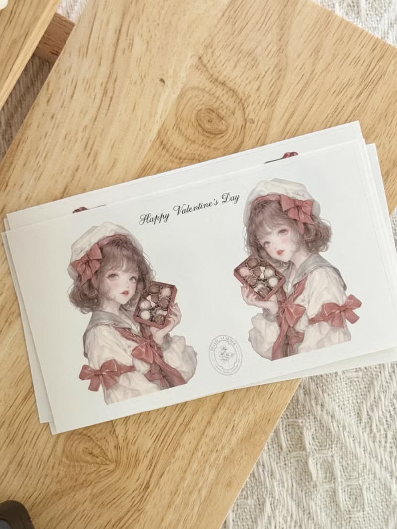 Chocolate girl stickers