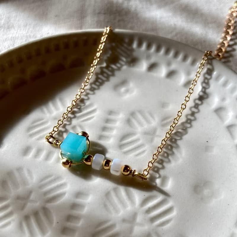 老林雜貨 | 琉璃珠黃銅手鍊