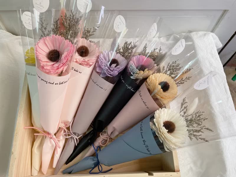 向日葵甜筒花/乾燥向日葵/單朵向日葵/向日葵花束/太陽花束/現貨