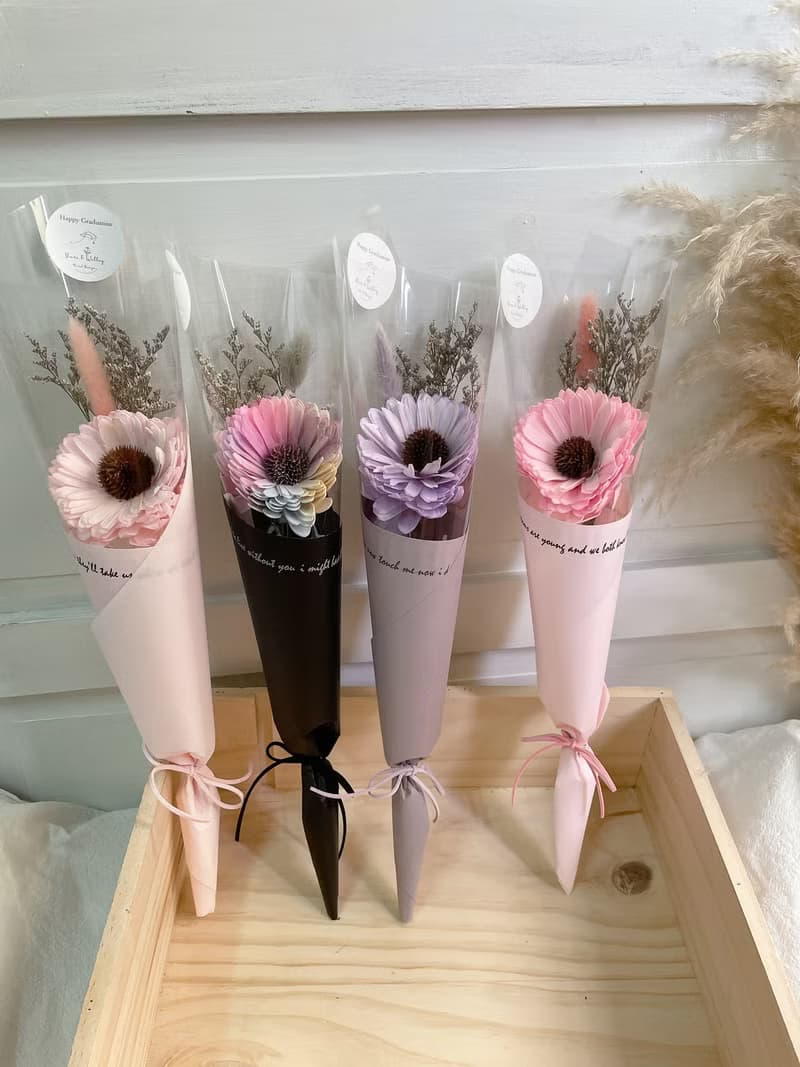 向日葵甜筒花/乾燥向日葵/單朵向日葵/向日葵花束/太陽花束/現貨