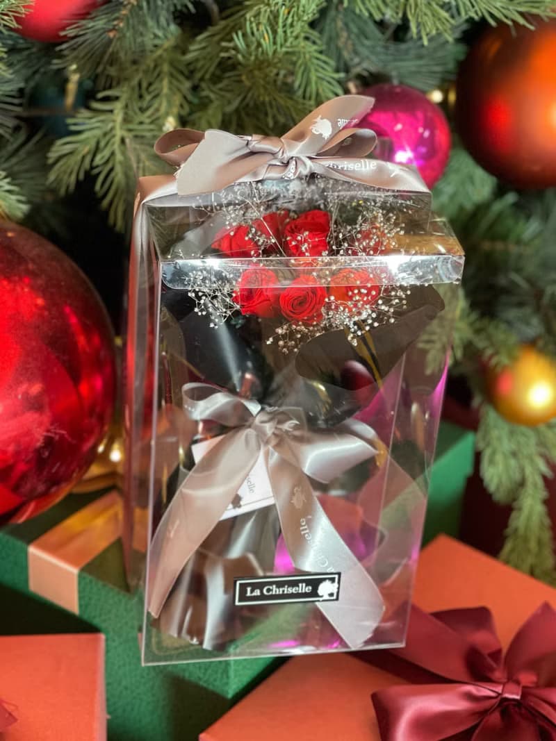 可寄台灣 紅色 迷你 9 枝 玫瑰花 保鮮花束 永生花束 不凋花束