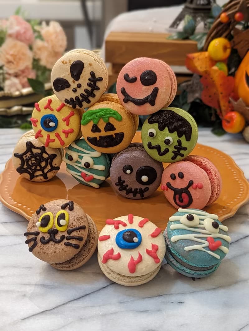【萬聖節小禮】12入獨立單包裝 手工彩繪12入法式馬卡龍