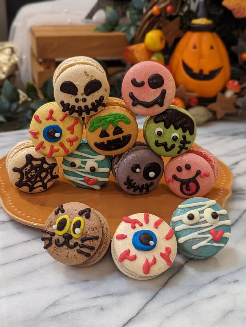 【萬聖節小禮】12入獨立單包裝 手工彩繪12入法式馬卡龍