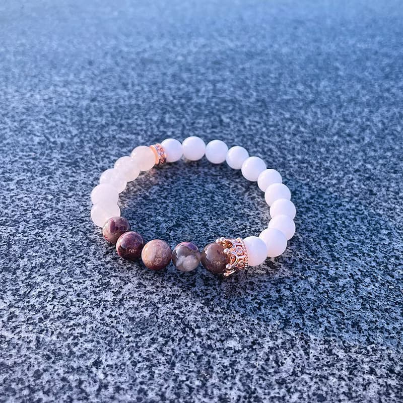 公爵Prinz | 女爵梅花碧璽x玉髓手鍊_水晶天然礦石【願望實現】