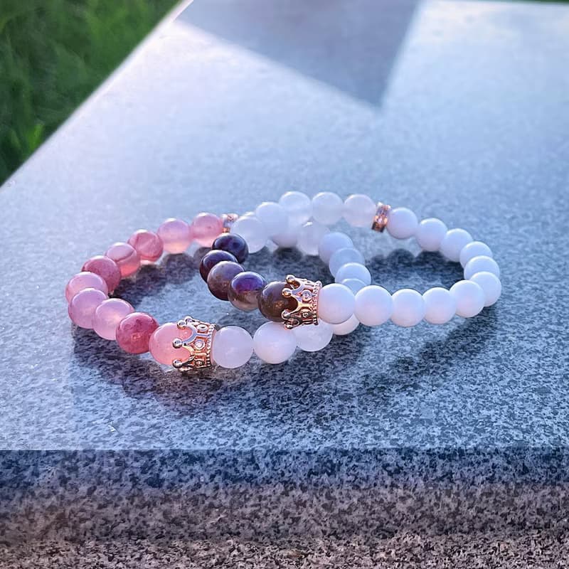 公爵Prinz | 女爵梅花碧璽x玉髓手鍊_水晶天然礦石【願望實現】