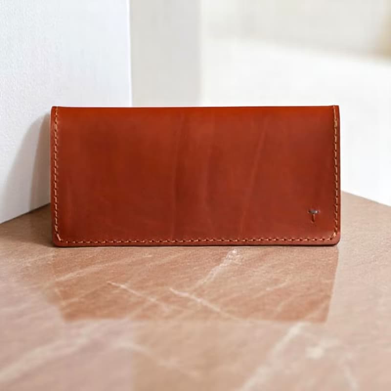 Valdo / シックなメンズ長財布 【革4色×糸12色から選択】 / 手縫い刺繍 / 日本製 / 多収納 / スマート / ギフト対応 【olg-20】