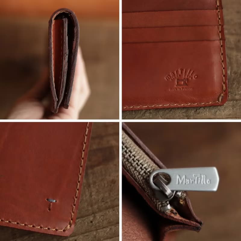 Valdo / シックなメンズ長財布 【革4色×糸12色から選択】 / 手縫い刺繍 / 日本製 / 多収納 / スマート / ギフト対応 【olg-20】