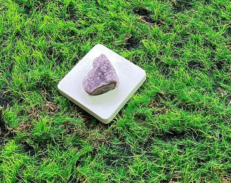 天然原礦可愛小紫晶愛心 療癒 開運 淨化 原礦 增智慧 擺件