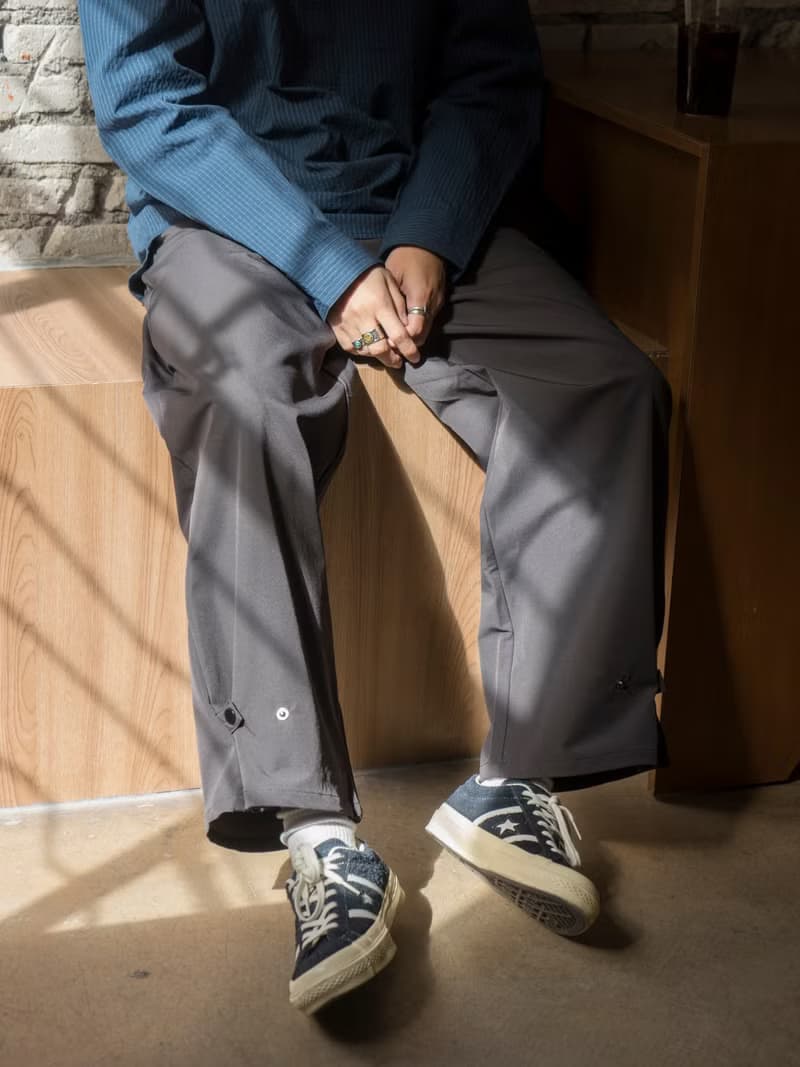 PANTS 復古高質感寬鬆保暖休閒長褲 秋冬肌理感闊腿剪裁灰色男