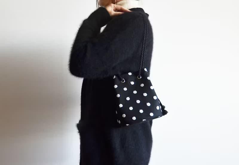 数量限定  チュール刺繍ドット 2wayポシェットマリンバッグ 　シルバー　クリスマスギフト・ご褒美にも
