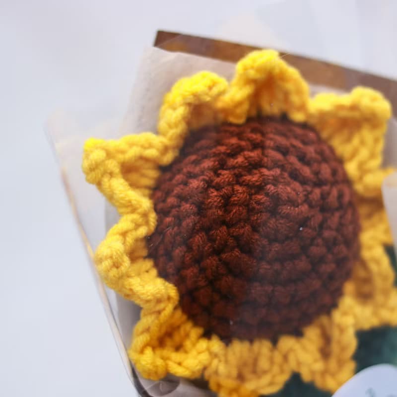 太陽花/向日葵鉤織永生花束 - 單枝