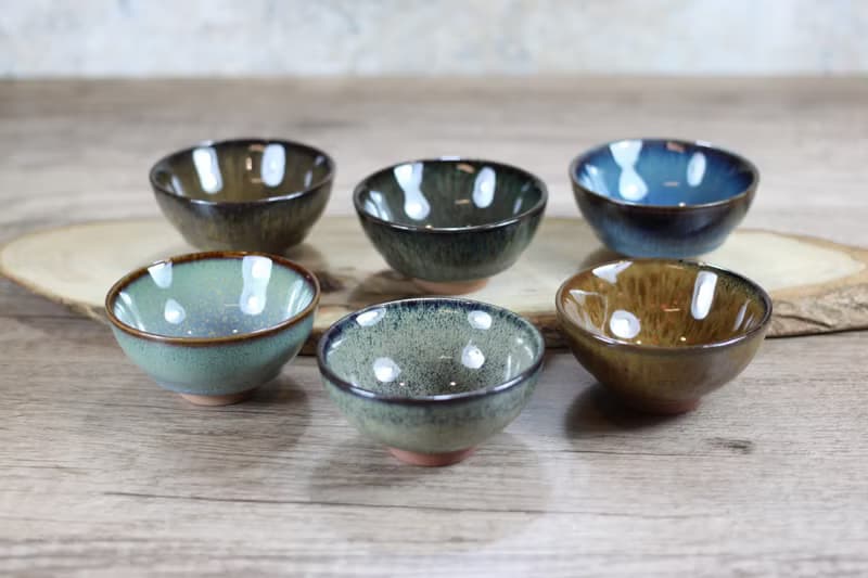 【送禮好物】彩虹六色 天目圓滿茶杯組 鶯歌名家葉敏祥作品