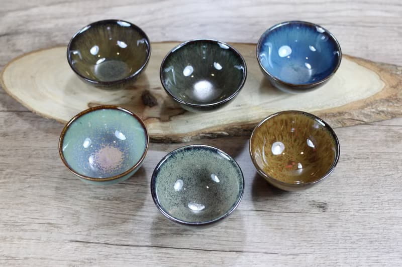 【送禮好物】彩虹六色 天目圓滿茶杯組 鶯歌名家葉敏祥作品