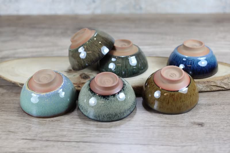 【送禮好物】彩虹六色 天目圓滿茶杯組 鶯歌名家葉敏祥作品