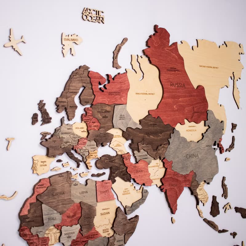 World Map, Wooden Wall Map, Housewarming Gift World Map by Enjoy The Wood